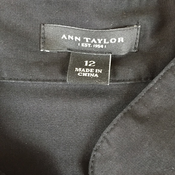 ❇️Ann Taylor Black Utility Button Front Dress - Picture 7 of 7